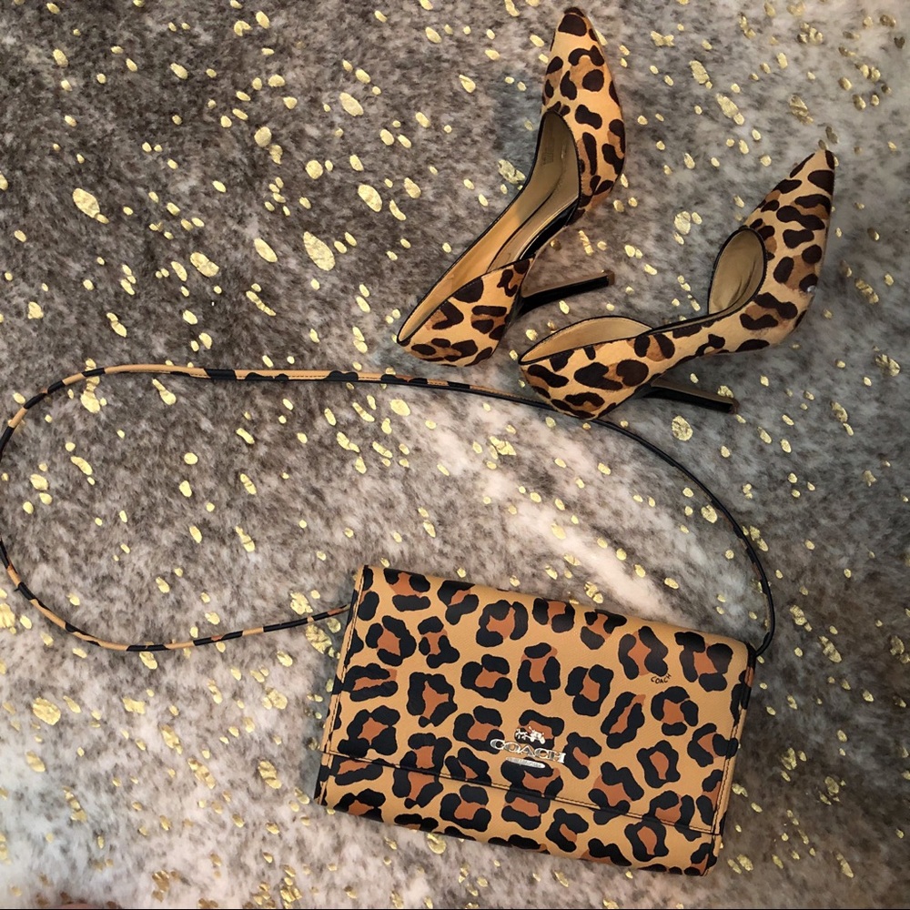 Ocelot print coach purse